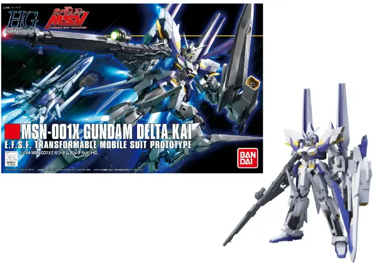 GUNDAM - Zestaw modelarski HGUC 1/144 MSN-001X Delta Kai Gundam