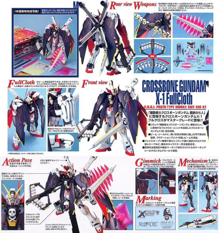 GUNDAM - MG 1/100 Crossbone Full Cloth Gundam - Zestaw modelarski