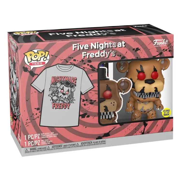 Funko POP! Nightmare Freddy GITD + T-Shirt XL -Five Nights at Freddy's #111
