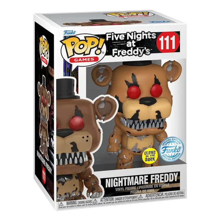 Funko POP! Nightmare Freddy GITD + T-Shirt XL -Five Nights at Freddy's #111