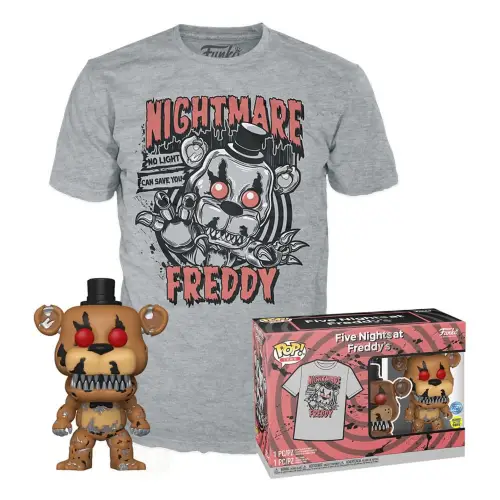 Funko POP! Nightmare Freddy GITD + T-Shirt XL -Five Nights at Freddy's #111