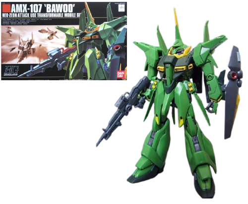 GUNDAM - Zestaw modelarski HG 1/144 AMX-107 Bawoo Neo-Zeon Attack