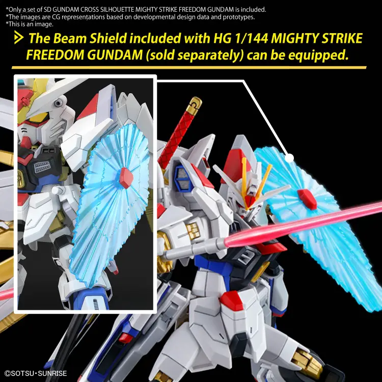 GUNDAM - SD Gundam Cross Silhouette Mighty Strike Freedom - Zestaw modelarski