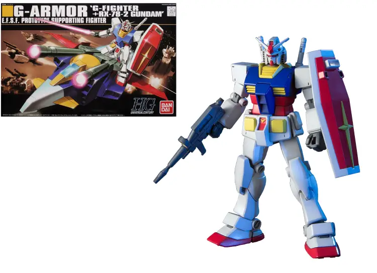 GUNDAM - HGUC 1/144 G-Armor G-Fighter + RX-78-2 Gundam - Zestaw modelarski