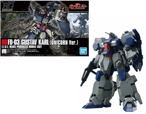 GUNDAM - HGUC 1/144 E.F.S.F. Gustav Karl (wersja z jednorożcem) - Zestaw modelarski