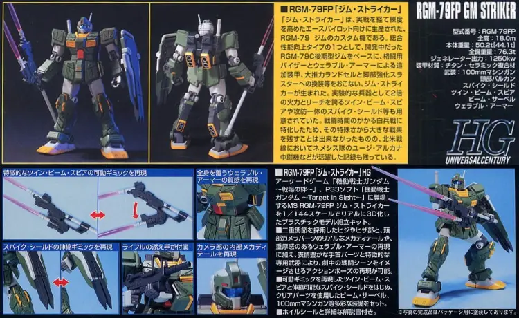 GUNDAM - HGUC RGM-79FP GM Striker 1/144 - Zestaw modelarski