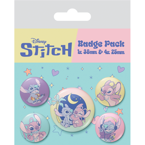 STITCH & ANGEL - Space Rocks - Zestaw 5 odznak