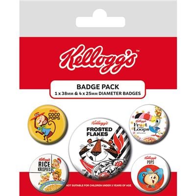 KELLOGG'S - Retro Characters - Pakiet 5 odznak
