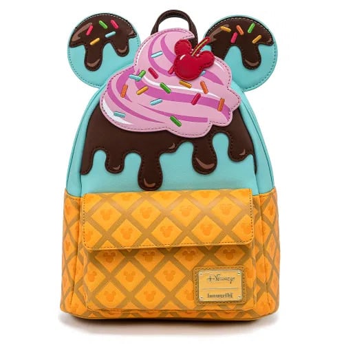 DISNEY - Mickey & Minnie Ice Cream - Plecak s LoungeFly '23x25x10'