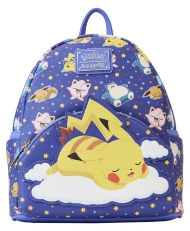 POKEMON - Śpiący Pikachu i przyjaciele - Mini plecak LoungeFly