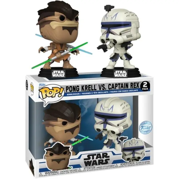 Funko POP! Star Wars: The Clone Wars - Pong Krell vs Captain Rex 2-Pack (Exclusive)