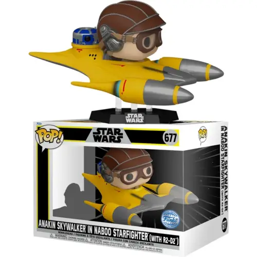 Funko POP! Rides: Star Wars - Anakin Skywalker in Naboo Starfighter (with R2-D2) #677