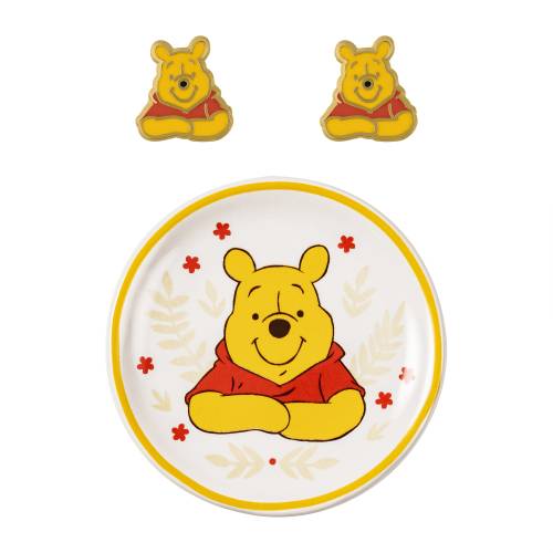 WINNIE THE POOH - Pudełko upominkowe - kolczyki + taca na drobiazgi