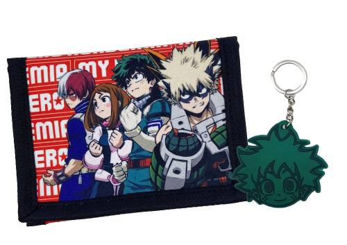 MY HERO ACADEMIA - Zestaw portfel + gumowy brelok do kluczy - 2 szt.
