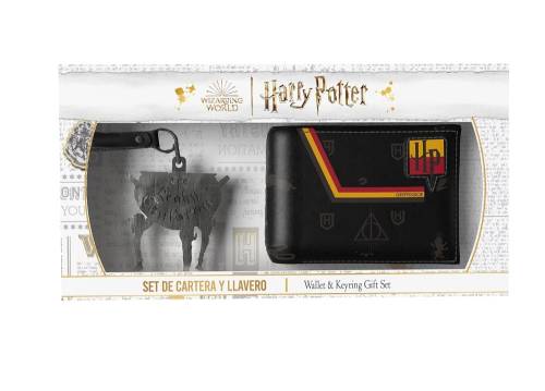 HARRY POTTER - Zestaw Premium - Portfel + Gumowy brelok do kluczy - 2 szt.