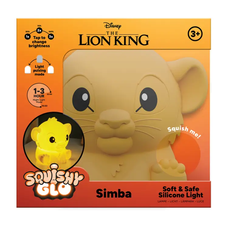 LWI KRÓL - Simba - Silikonowa lampka "SquishyGlo" z możliwością ładowania 15 cm