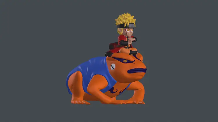NARUTO & GAMAKISHI - Podświetlana figurka - 8 cali