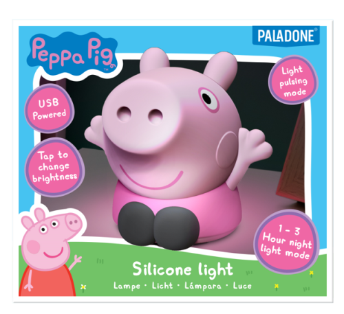 PEPPA PIG - Silikonowa lampka "SquishyGlo" z możliwością ładowania 14 cm