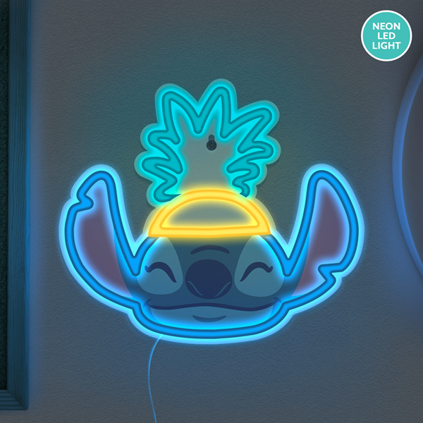 STITCH - Pineapple - Neonowa lampa LED do montażu na ścianie