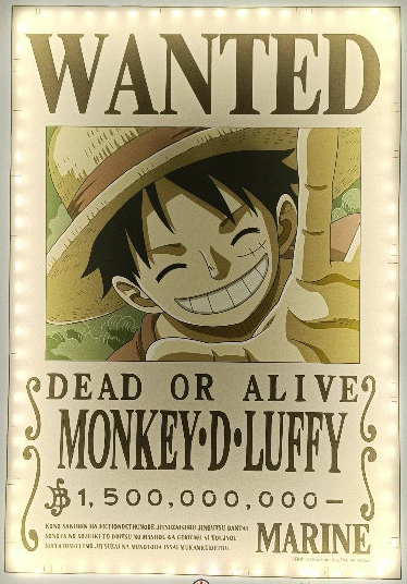 ONE PIECE - Luffy - Lampa ścienna Led - 30 cm