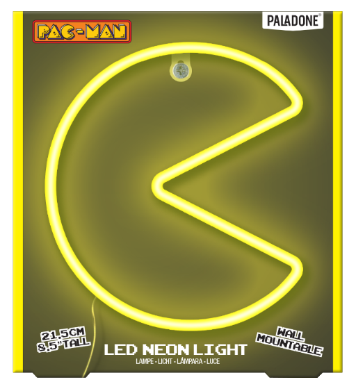 PAC MAN - Pac Man - Neonowa lampa LED do montażu na ścianie