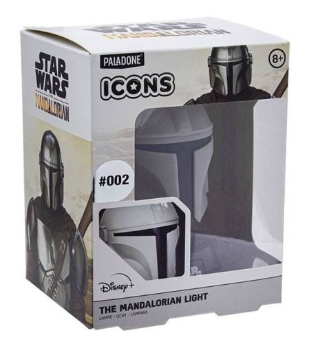 STAR WARS - Mandalorianin - Lampa świetlna z ikoną 3D