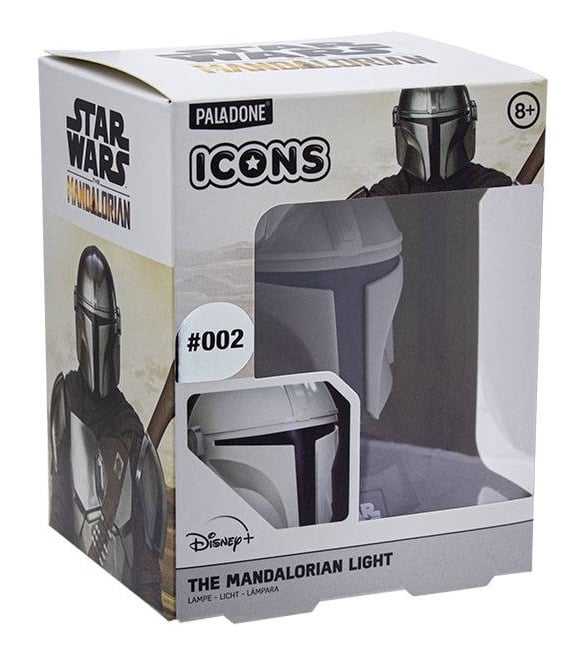 STAR WARS - Mandalorianin - Lampa świetlna z ikoną 3D