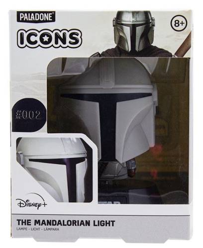 STAR WARS - Mandalorianin - Lampa świetlna z ikoną 3D