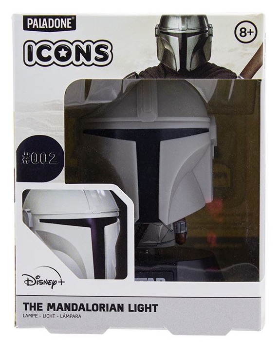 STAR WARS - Mandalorianin - Lampa świetlna z ikoną 3D