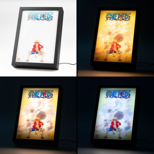 ONE PIECE - Luffy - Nadruk LED w ramce 28x20x5cm