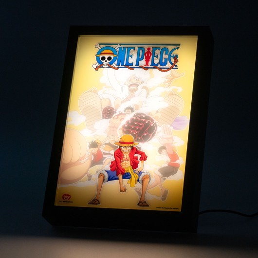 ONE PIECE - Luffy - Nadruk LED w ramce 28x20x5cm