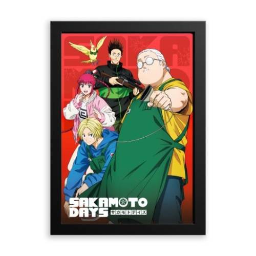 SAKAMOTO DAYS - Nadruk LED w ramce 28x20x5cm