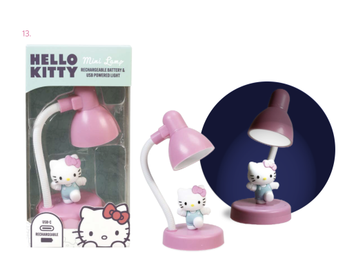 HELLO KITTY - ładowalna mini lampa biurkowa - 15 cm