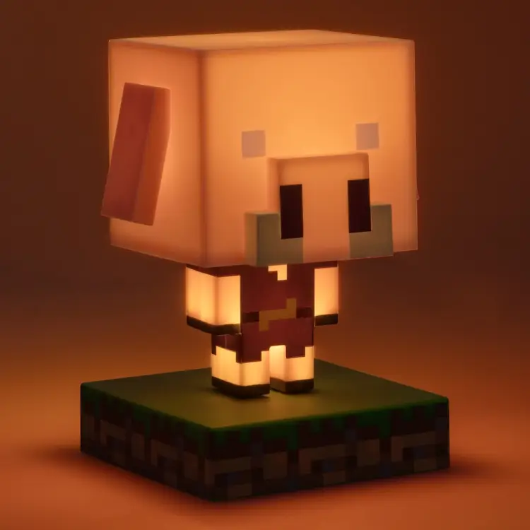 MINECRAFT - Świnia - Lampa z ikoną 4,3 cala