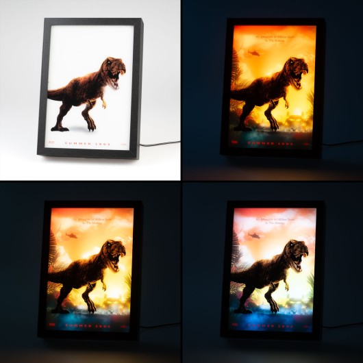 JURASSIC PARK - Druk LED w ramce 28x20x5cm