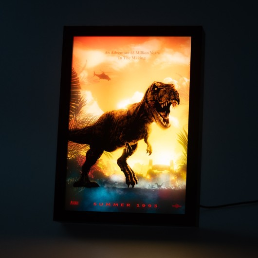 JURASSIC PARK - Druk LED w ramce 28x20x5cm