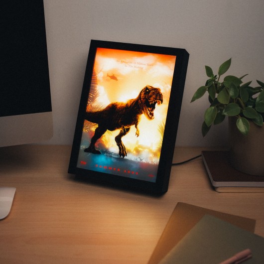 JURASSIC PARK - Druk LED w ramce 28x20x5cm