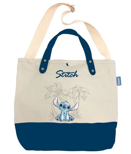 STITCH - Ohana & Blue - Duża płócienna torba - 37x26x11cm