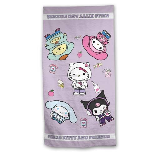 HELLO KITTY - Ręcznik plażowy 100% bawełna - 90x170cm