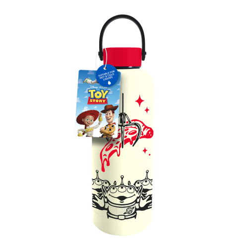TOY STORY - Pizza Planet - Metalowa butelka na wodę z pętlą do przenoszenia - 500 ml