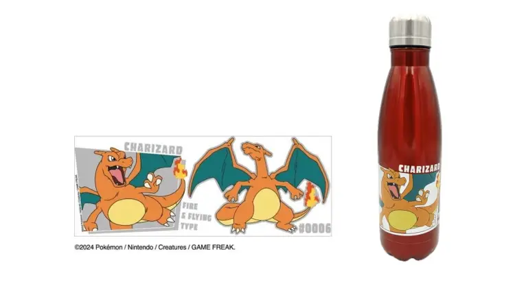 POKEMON - Charizard - Butelka ze stali nierdzewnej 26 uncji