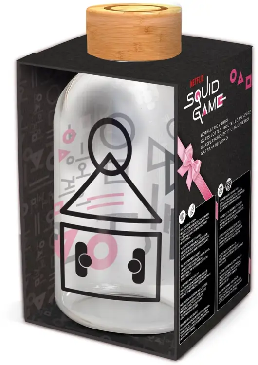 SQUID GAME - Szklana butelka - Mały rozmiar 620 ml