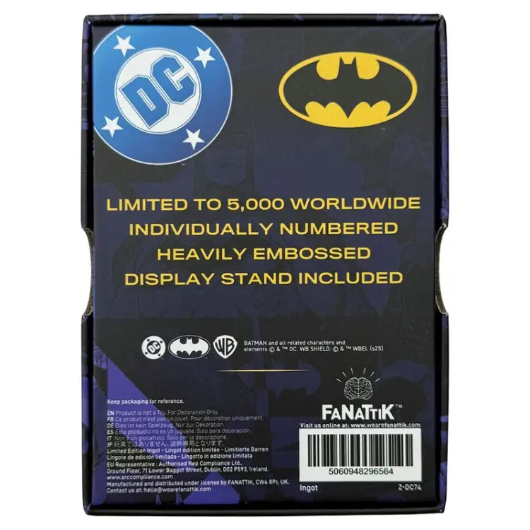 BATMAN - Zbroja - Limitowana edycja sztabek