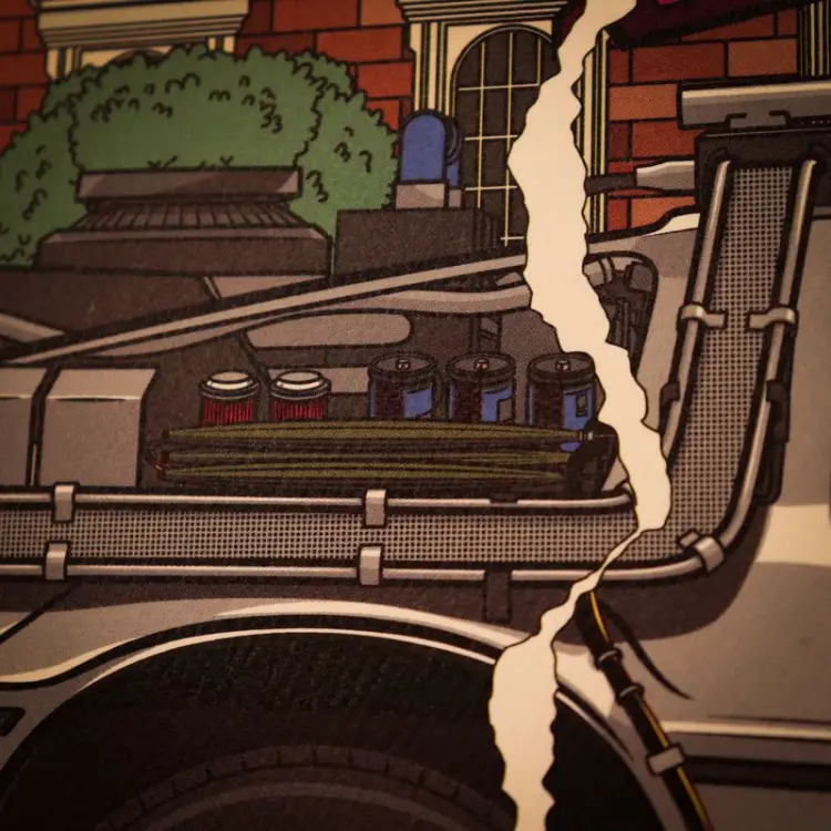 BACK TO THE FUTURE - Hill Valley - Art Print - Edycja limitowana