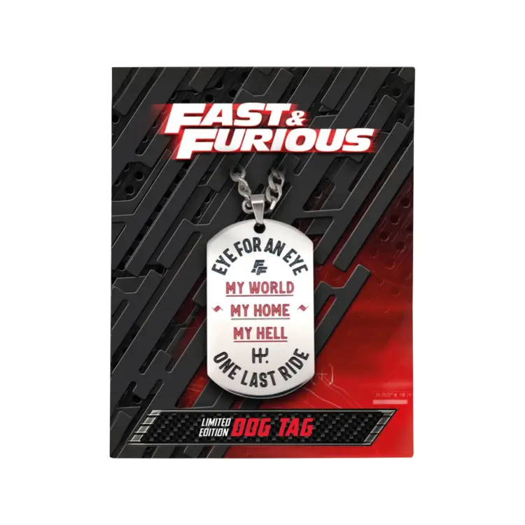 FAST & FURIOUS - Limitowana edycja nieśmiertelnika ze stali nierdzewnej
