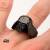 STAR WARS - Męski pierścionek 3D Darth Vader ze stali szlachetnej - Rozmiar 10