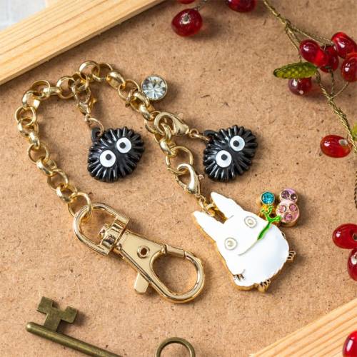 MY NEIGHBOR TOTORO - Biały Totoro i owoce - charms Chainette