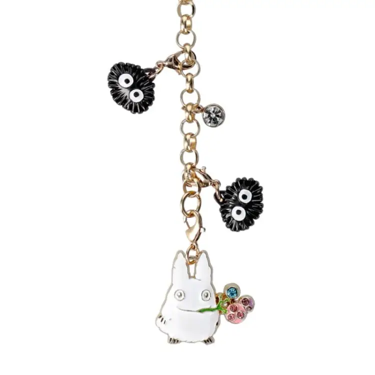 MY NEIGHBOR TOTORO - Biały Totoro i owoce - charms Chainette