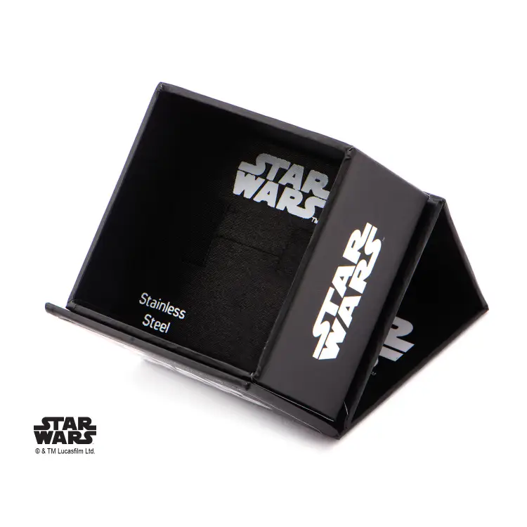 STAR WARS - Męski pierścionek ze stali nierdzewnej R2D2 Spinner Ring - Rozmiar 12