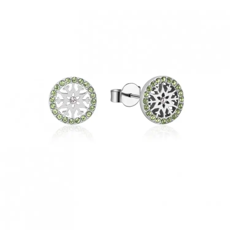 FROZEN 2 - Kolczyki sztyfty Snowflake Birhstone Aug 'SS Rhodium Plated'
